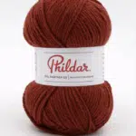 pelote de phil partner 3,5 de phildar coloris acajou