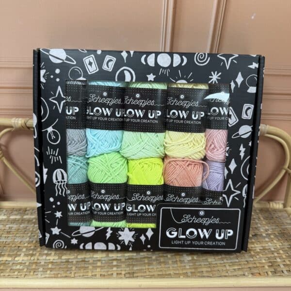 glow up, fil, laine, coton, scheepjes, mercerie, annab, fil phosphorescent, annab, annab crochet, crochet, amigurumi