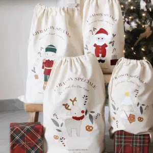 les hottes annab en tissu de noel à mettre sous le sapin