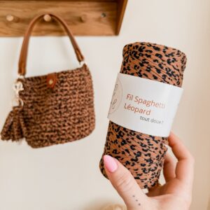 Pelote fil spaghetti leopard